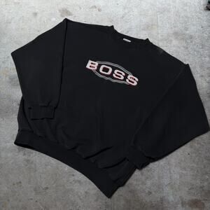 Vintage 90s boss crewneck black sz XL